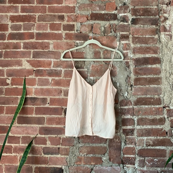 Blush Button Front Camisole - Picture 2 of 5